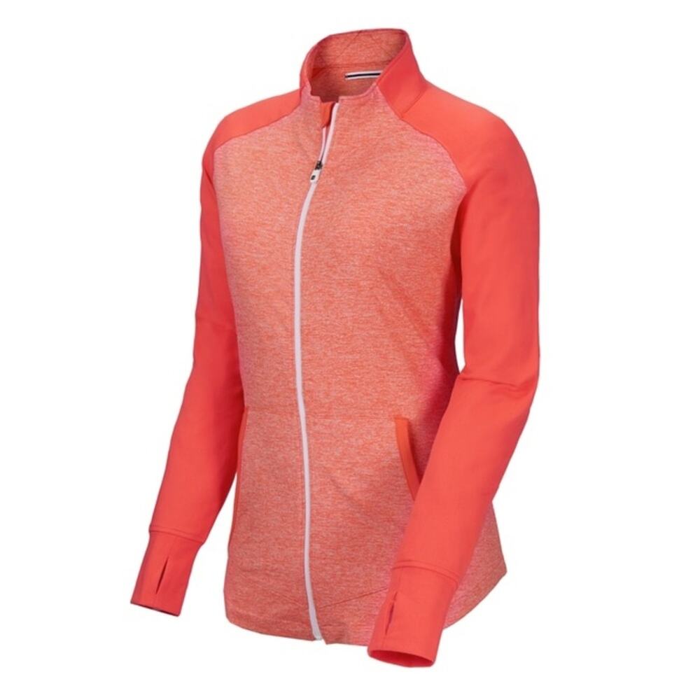 FootJoy Full Zip Jacket Mid Layer Women Season Style Heathered Orange FJ Medium